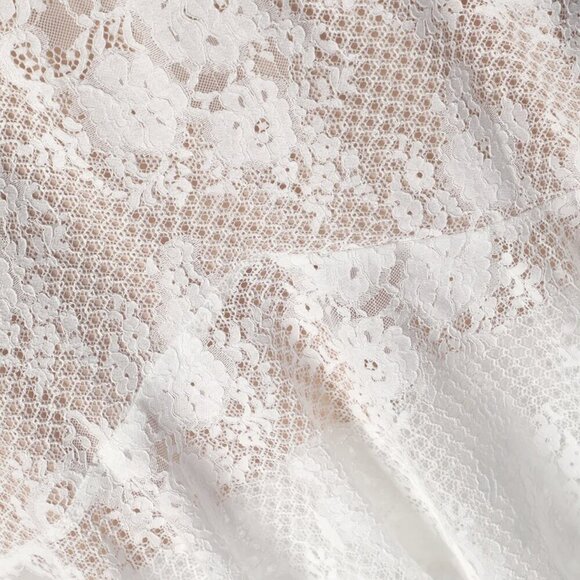 NWT Lulus Take this Dance White Lace Sleeveless Mock Neck Midi Dress​ - Picture 7 of 11